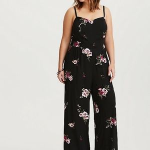 Torrid Floral Challis Jumpsuit Size 4 Plus Size